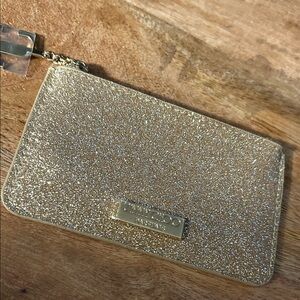 Jimmy Choo Gold Glitter Card Holder